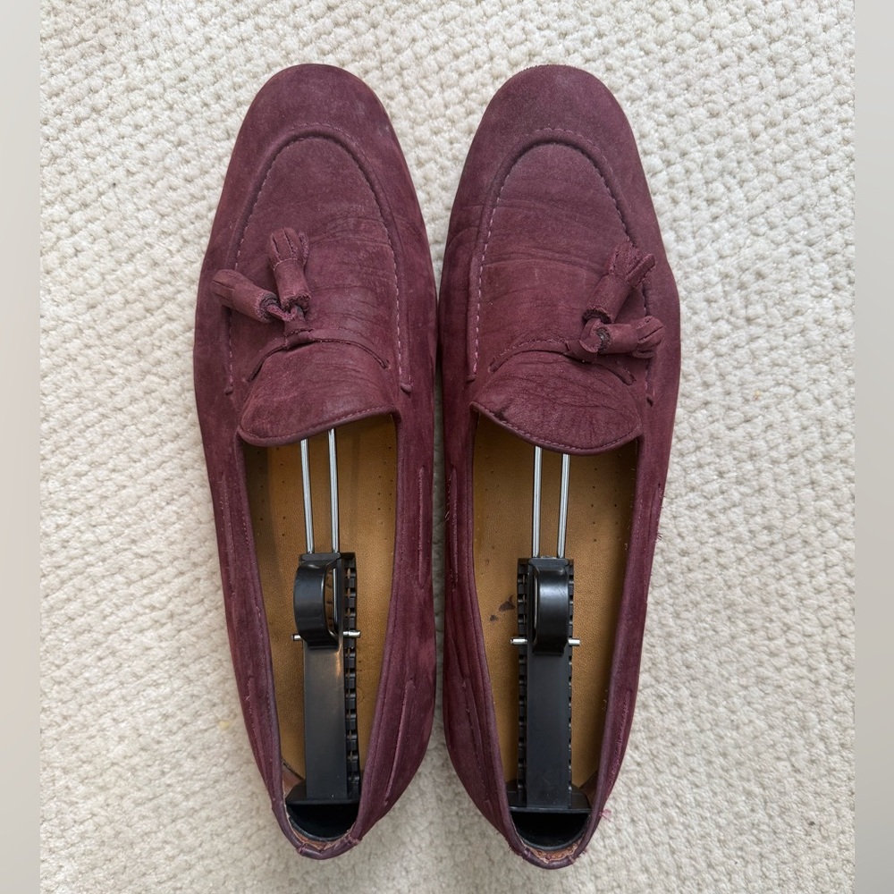 Lucky Co. Men’s Burgundy Suede Tassel Loafers